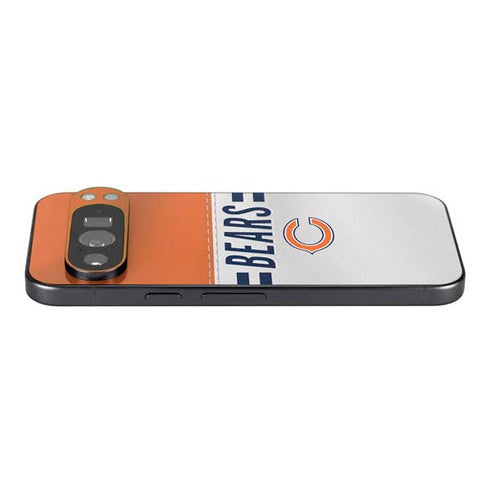 NFL Chicago Bears White Striped Pixel 9 Pro XL Skin